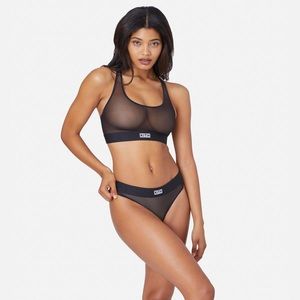 Calvin Klein x Kith | Mesh Bra + Thong Set | Black